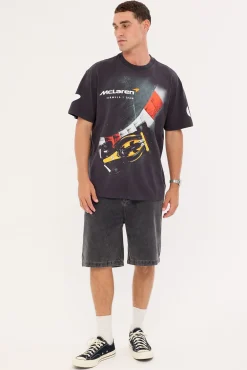 McLaren Birdseye Apex Tee Washed Black