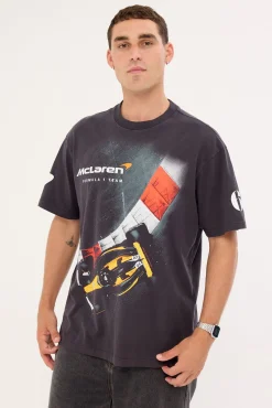 McLaren Birdseye Apex Tee Washed Black