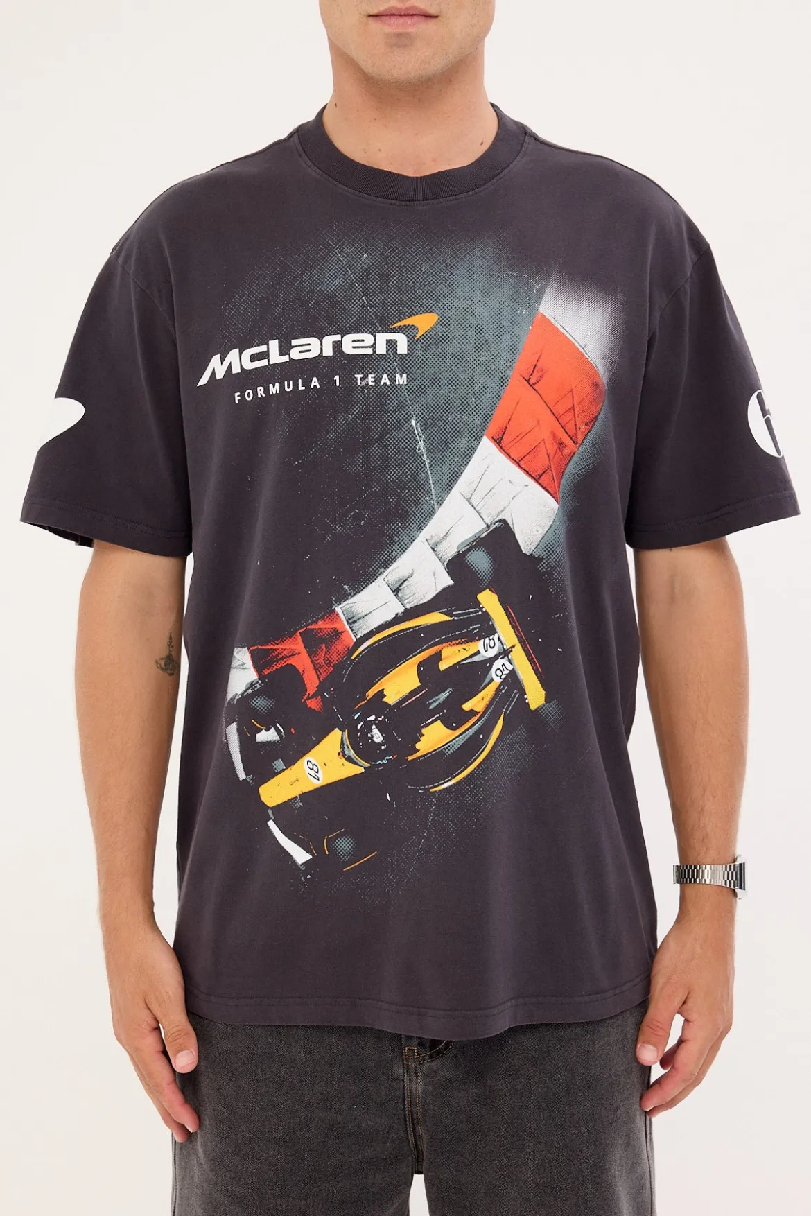 McLaren Birdseye Apex Tee Washed Black