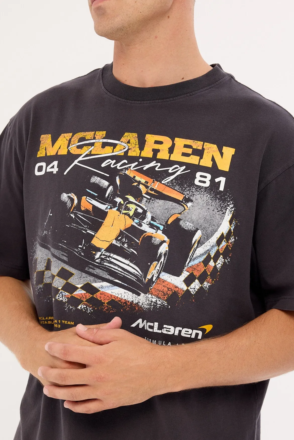 McLaren Checkered Tee Washed/Vintage White