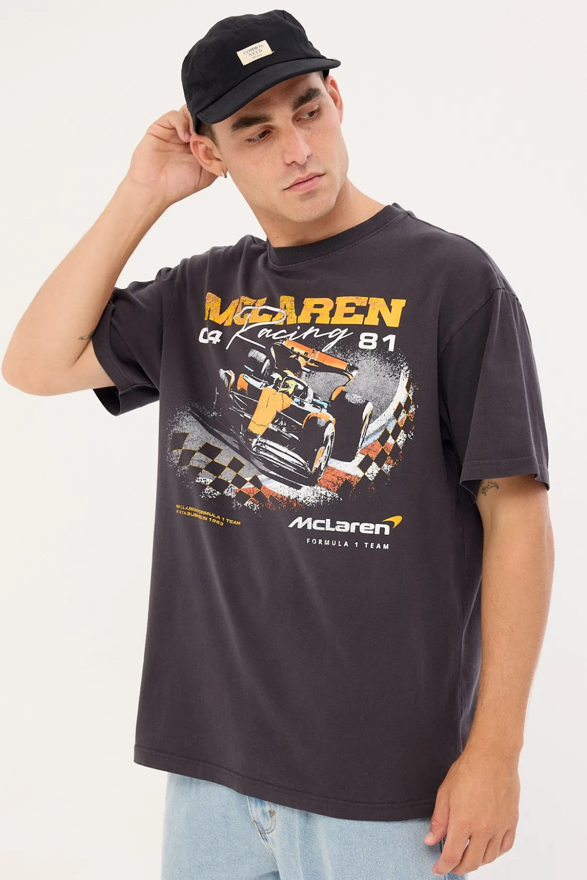McLaren Checkered Tee Washed/Vintage White