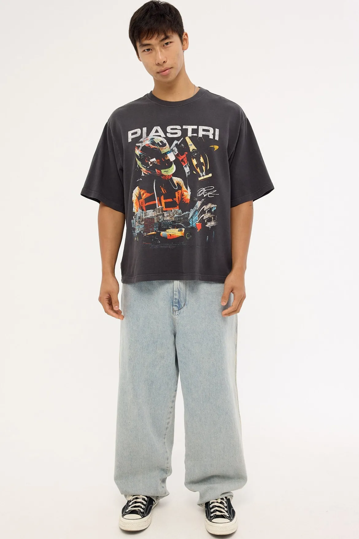 McLaren Piastri Signature Boxy Tee Washed Black