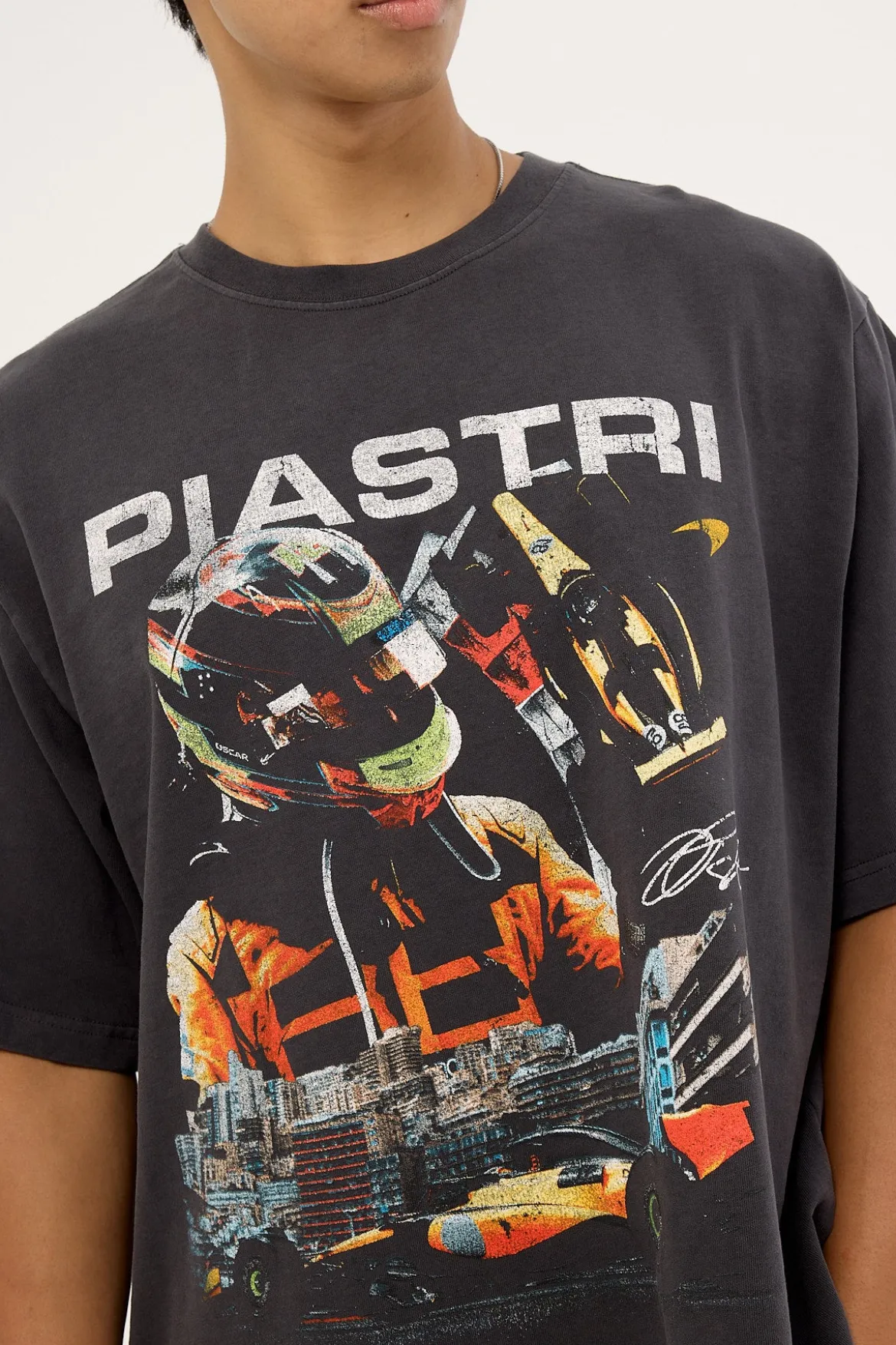 McLaren Piastri Signature Boxy Tee Washed Black