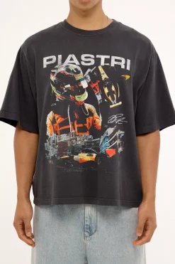 McLaren Piastri Signature Boxy Tee Washed Black