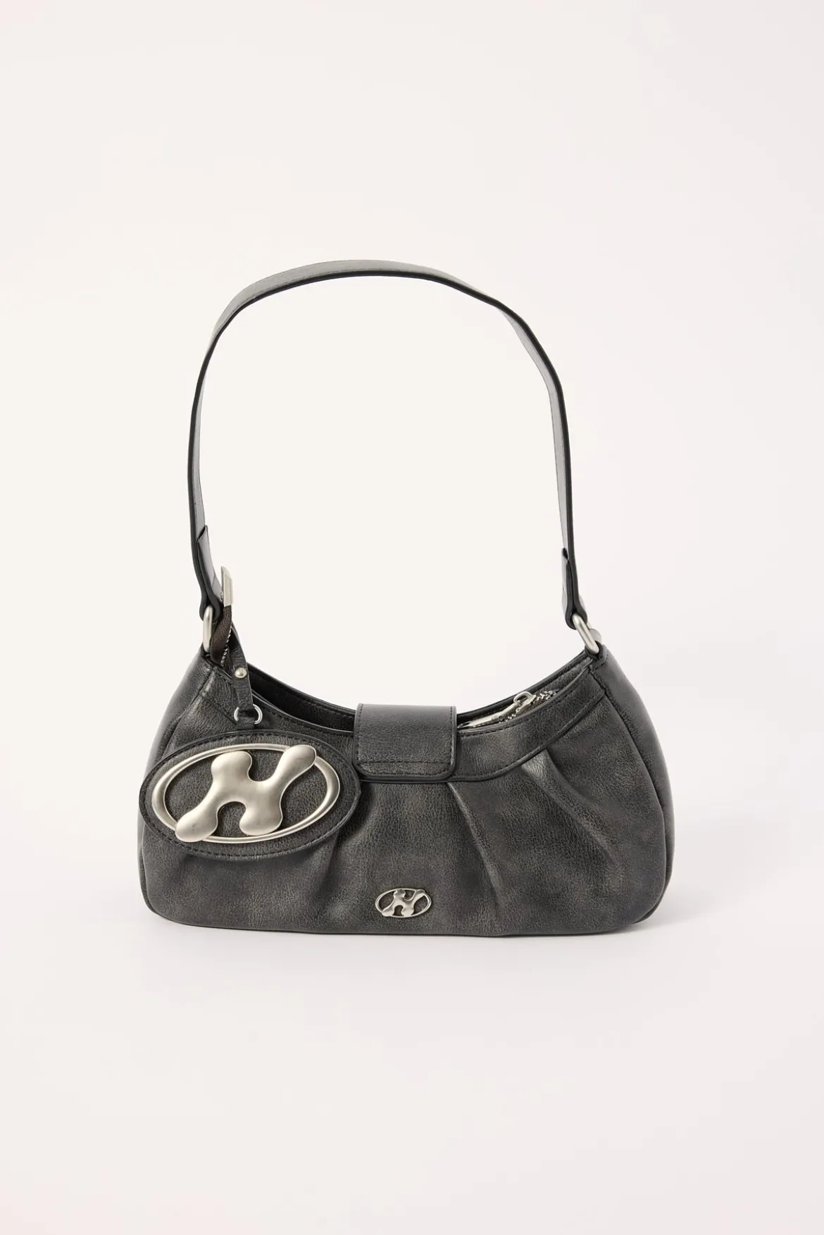 Memento Metal Keyring Bag Charcoal