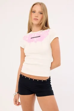 Menace Baby Tee White