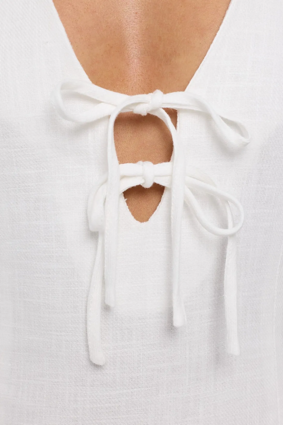 Menorca Halter Mini Dress White
