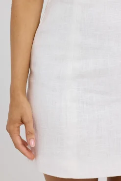 Menorca Halter Mini Dress White