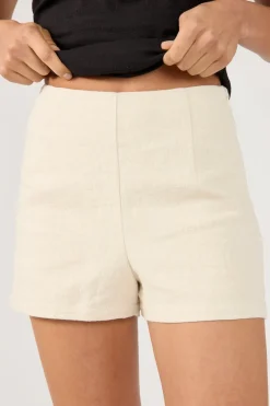 MENORCA LINEN SPECKLE SHORT Oatmeal
