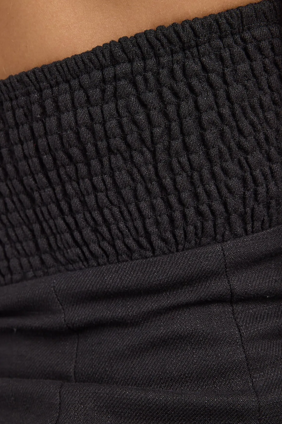 Menorca Linen Strapless Top Black