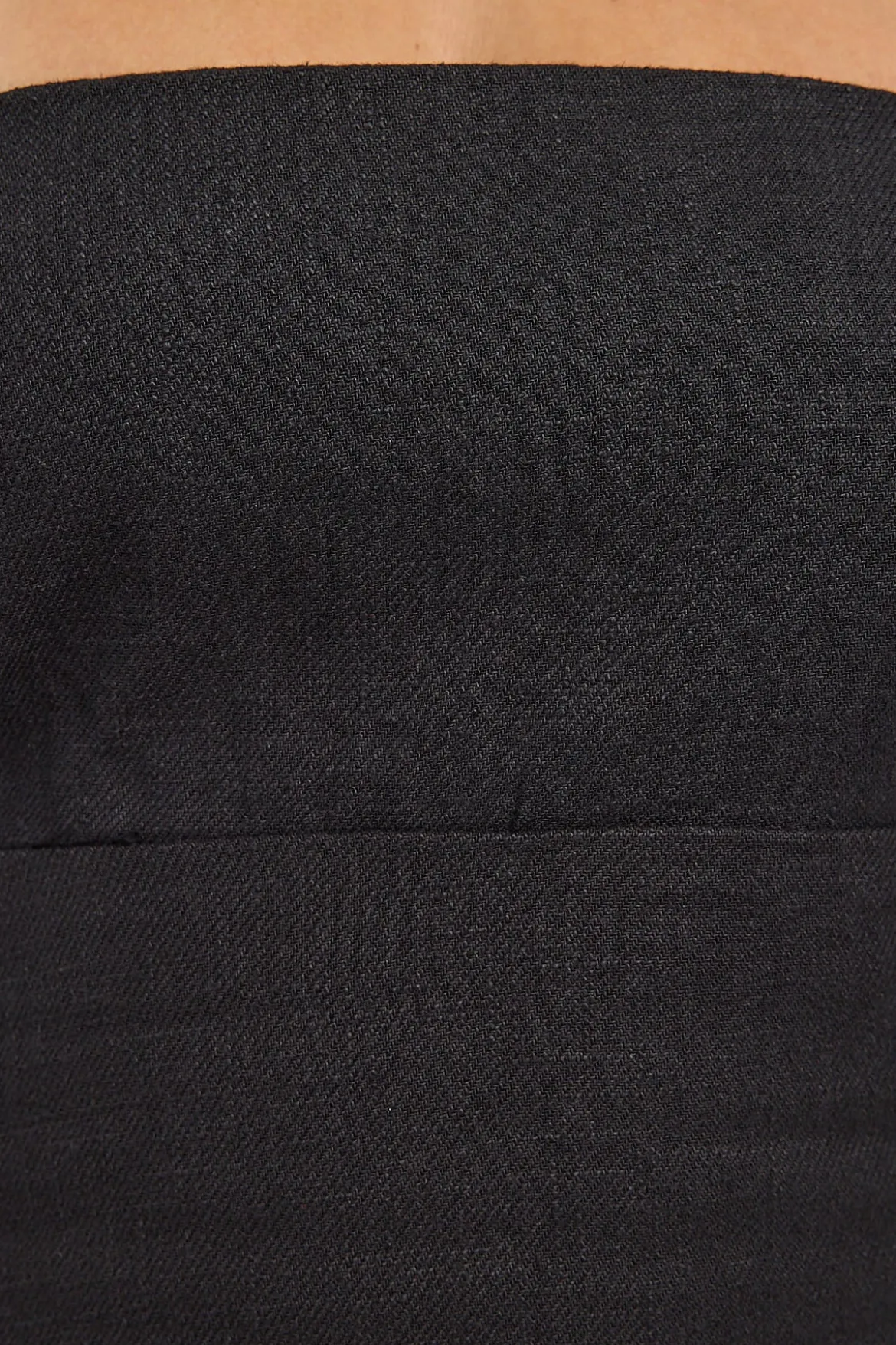 Menorca Linen Strapless Top Black