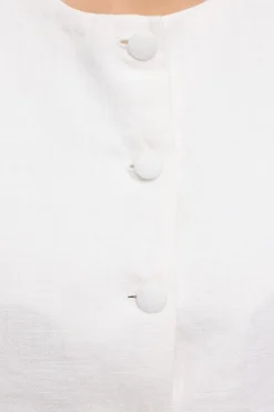 Menorca Long Line Vest White
