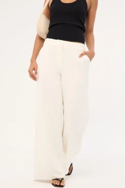 Menorca Low Rise Linen Pant White