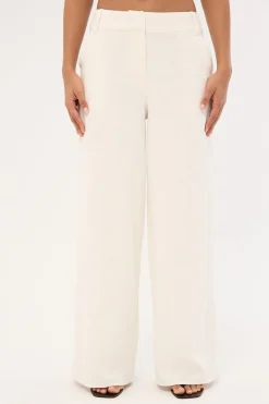 Menorca Low Rise Linen Pant White