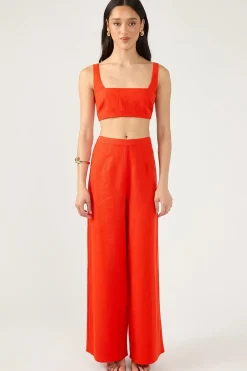 Menorca Square Neck Bralette Red