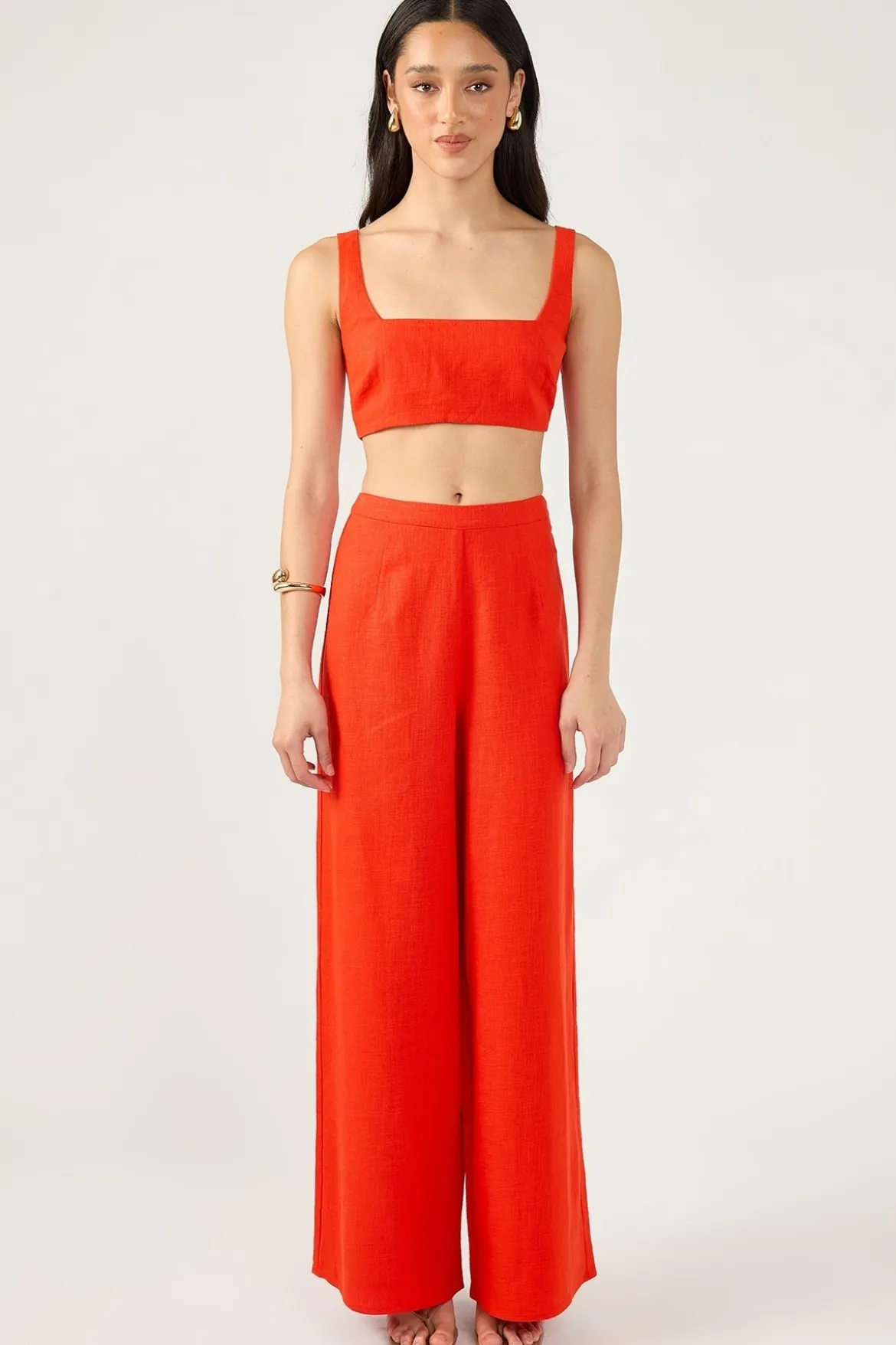 Menorca Square Neck Bralette Red