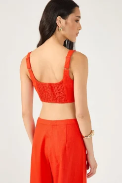 Menorca Square Neck Bralette Red