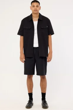 Mens Button Up Shirt Black