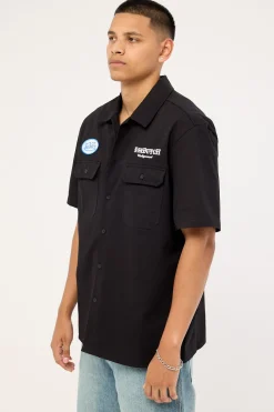 Mens Button Up Shirt Black