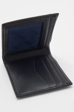 Men's Chantaco Piqu+? Leather 3 Card Wallet Noir