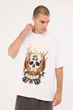 Mens Fire Tee White