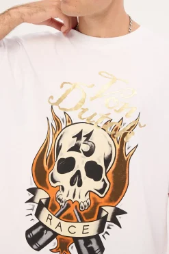 Mens Fire Tee White