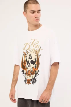 Mens Fire Tee White