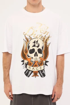 Mens Fire Tee White