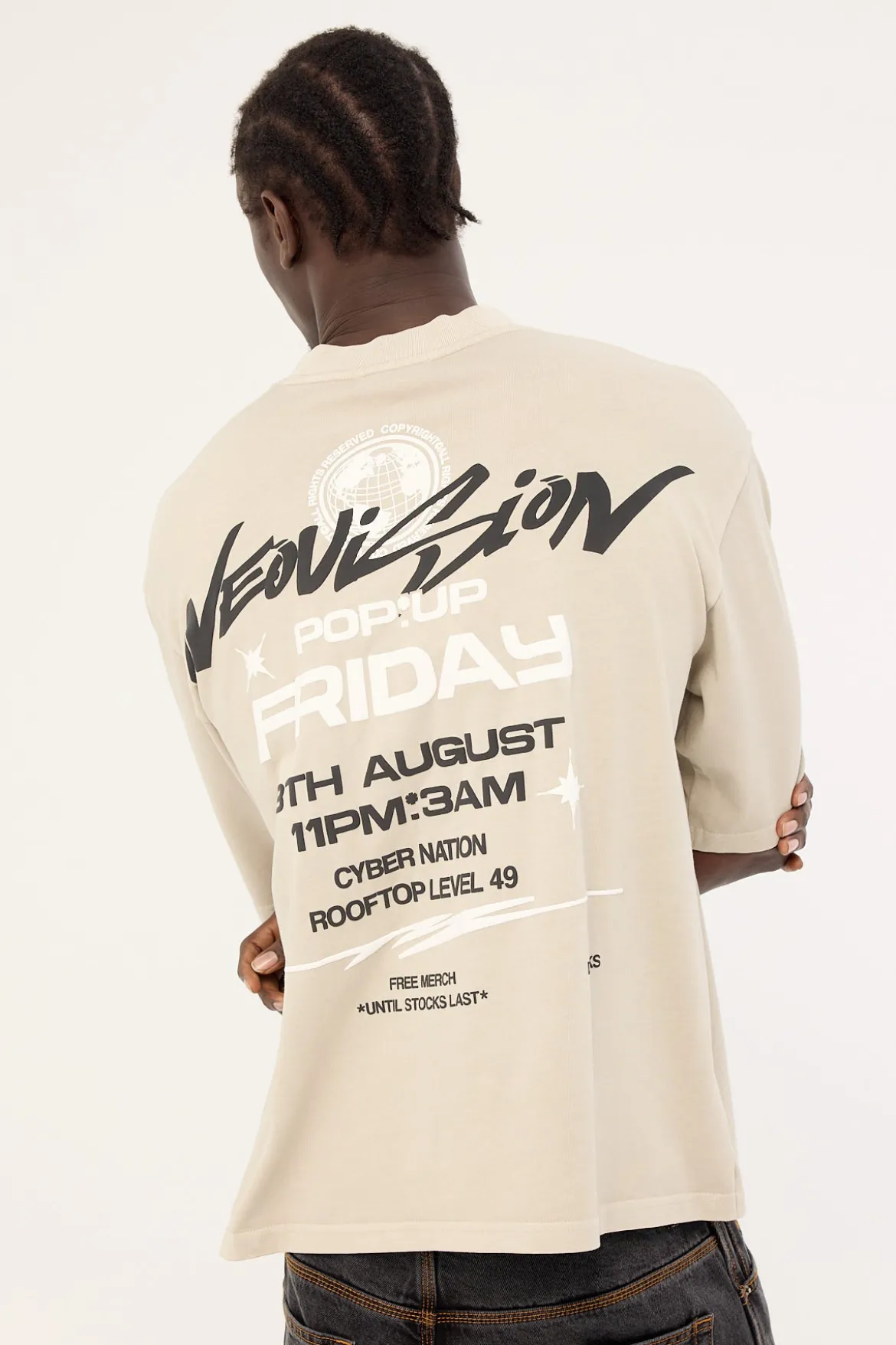 Merch Cropped Street Super Heavy Tee Washed Granite