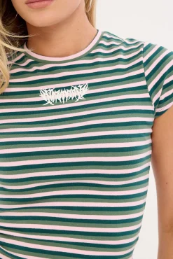 Mercy Baby Tee Pink Stripe