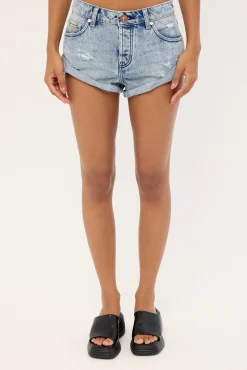 Messed Up Bandits Low Waist Denim Short Salty Dog