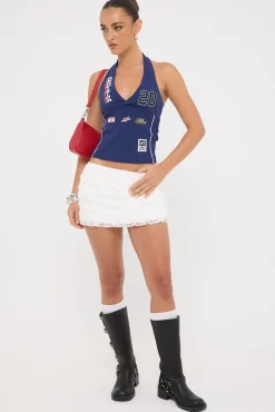 Metro Worldwide Halter Top Navy