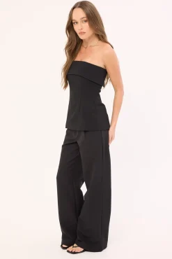 Mia Straight Low Rise Pants Black