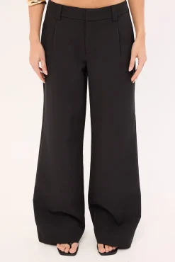 Mia Straight Low Rise Pants Black