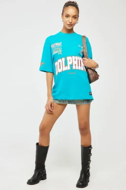 Miami Loopback Raptor Tee Aqua