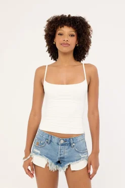 Micro Dukes Low Waist Mini Denim Shorts Cobaine Blue