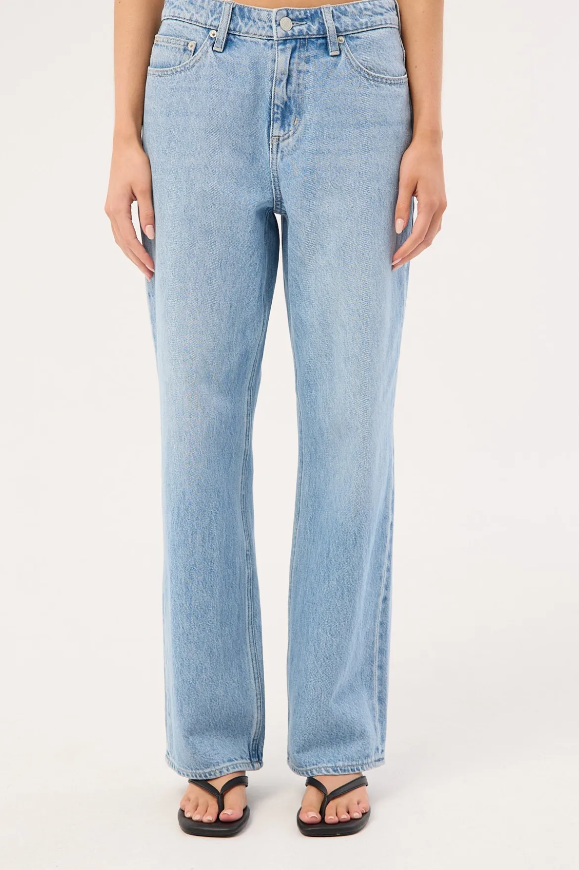 Mid Baggy Petite Jean Skyline Blue