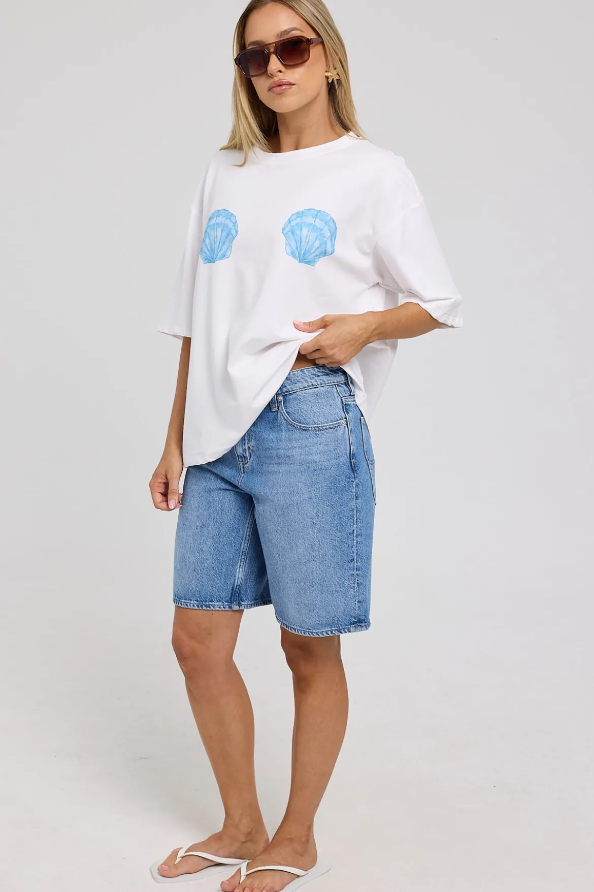 Mid Baggy Short Blue Fire
