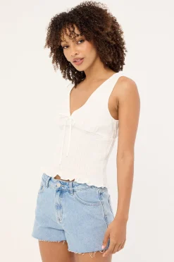Mid Rise Denim Shorts Light Blue Denim