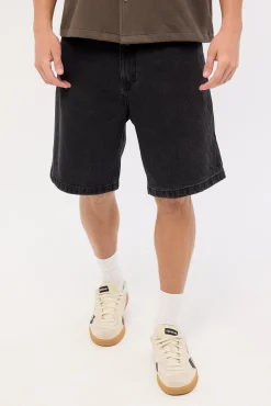 Mid Slacker Denim Short Aged Black