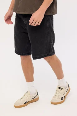Mid Slacker Denim Short Aged Black