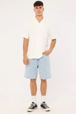 Mid Slacker Denim Short Serenity Blue