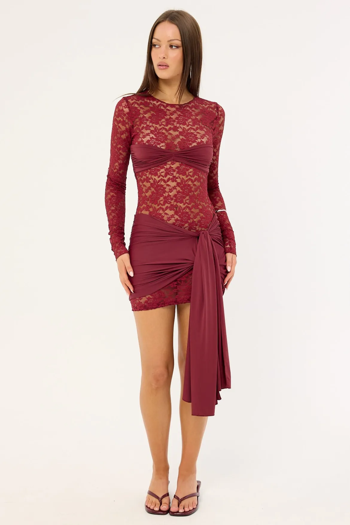 Midnight Mini Dress Garnet
