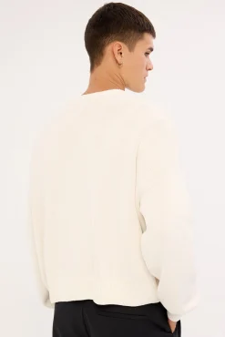 Midvale Cropped Knit Sweater Off White