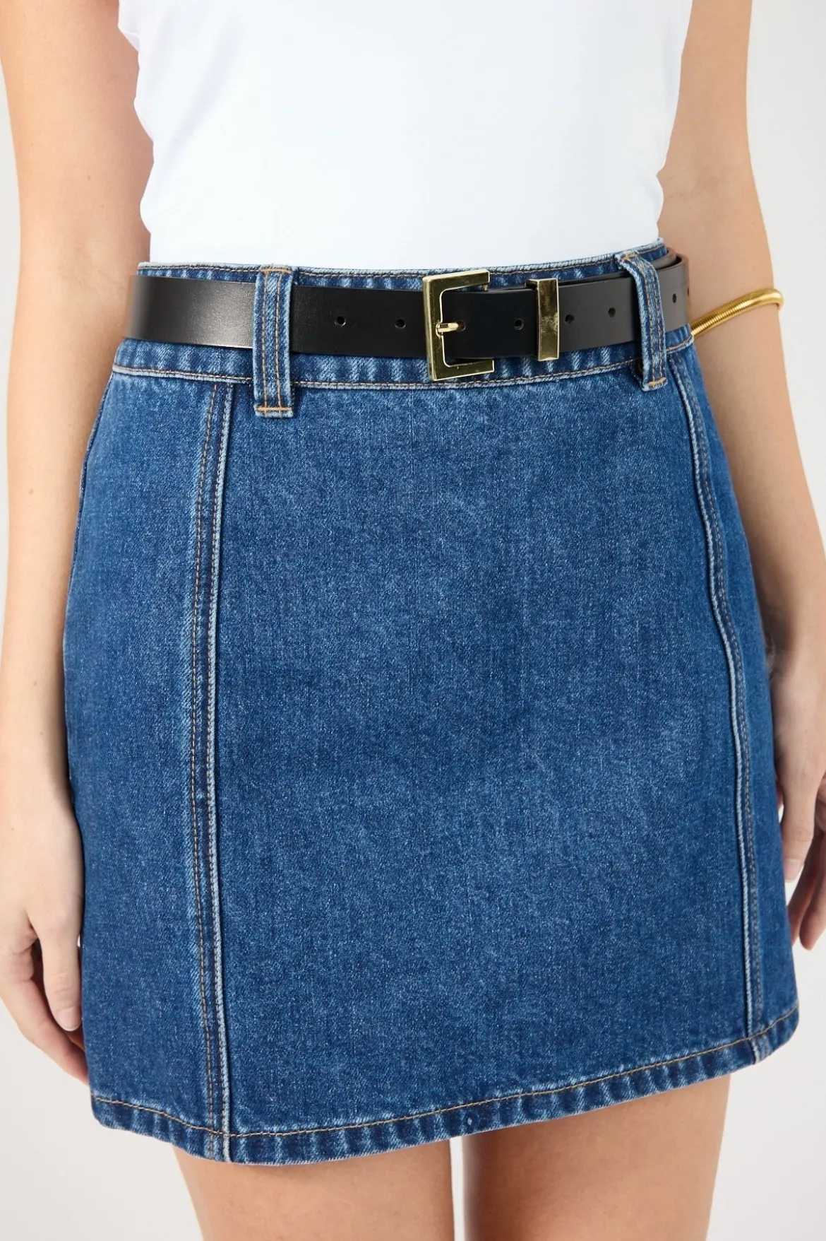 Mika Denim Mini Skirt Mid Blue Denim