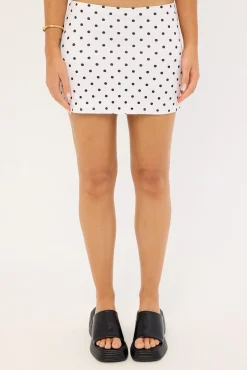 Milly Polka Jersey Skort White Polka