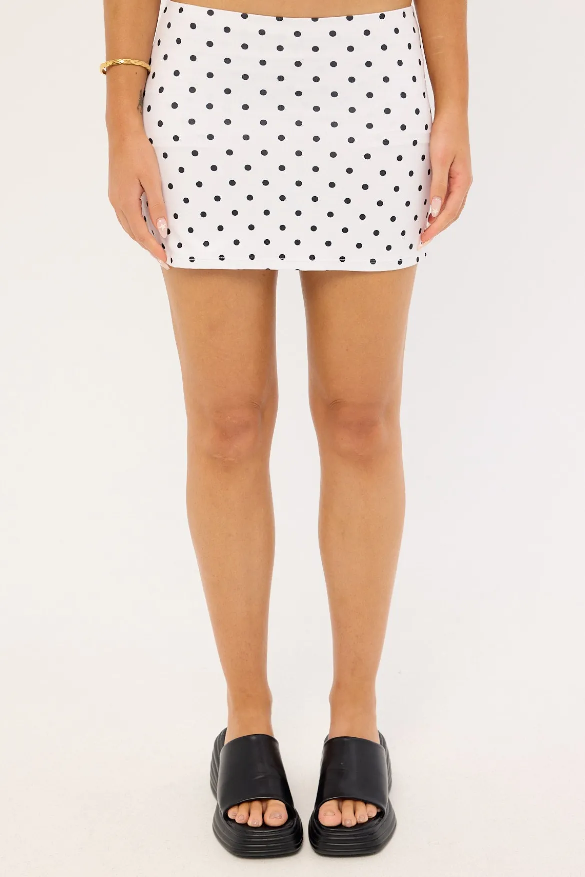 Milly Polka Jersey Skort White Polka