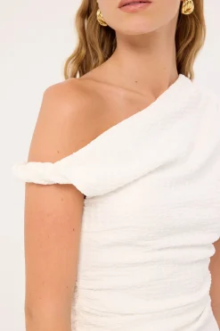 Mimsy One Shoulder Mini Dress White