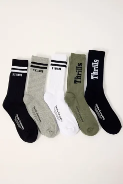Minimal Thrills 5 Pack Sock Multi