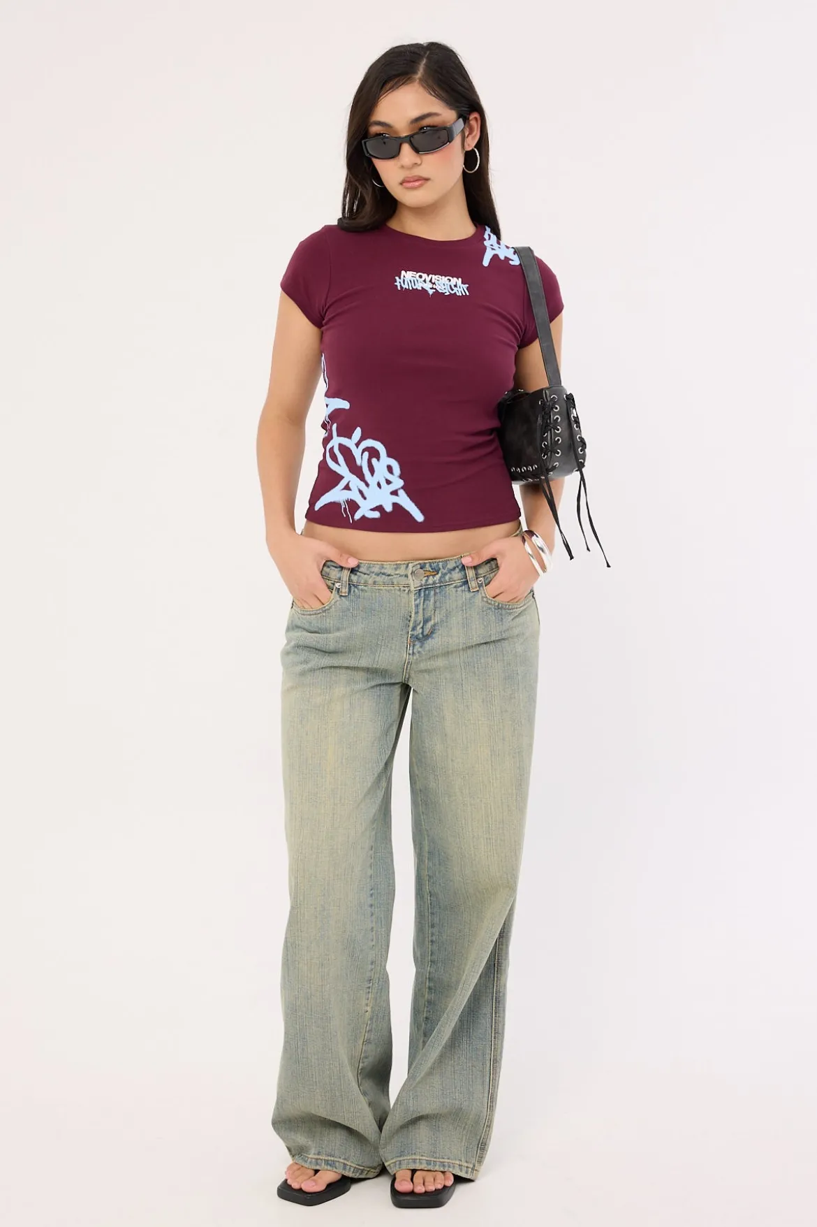 Misfit Baby Tee Plum